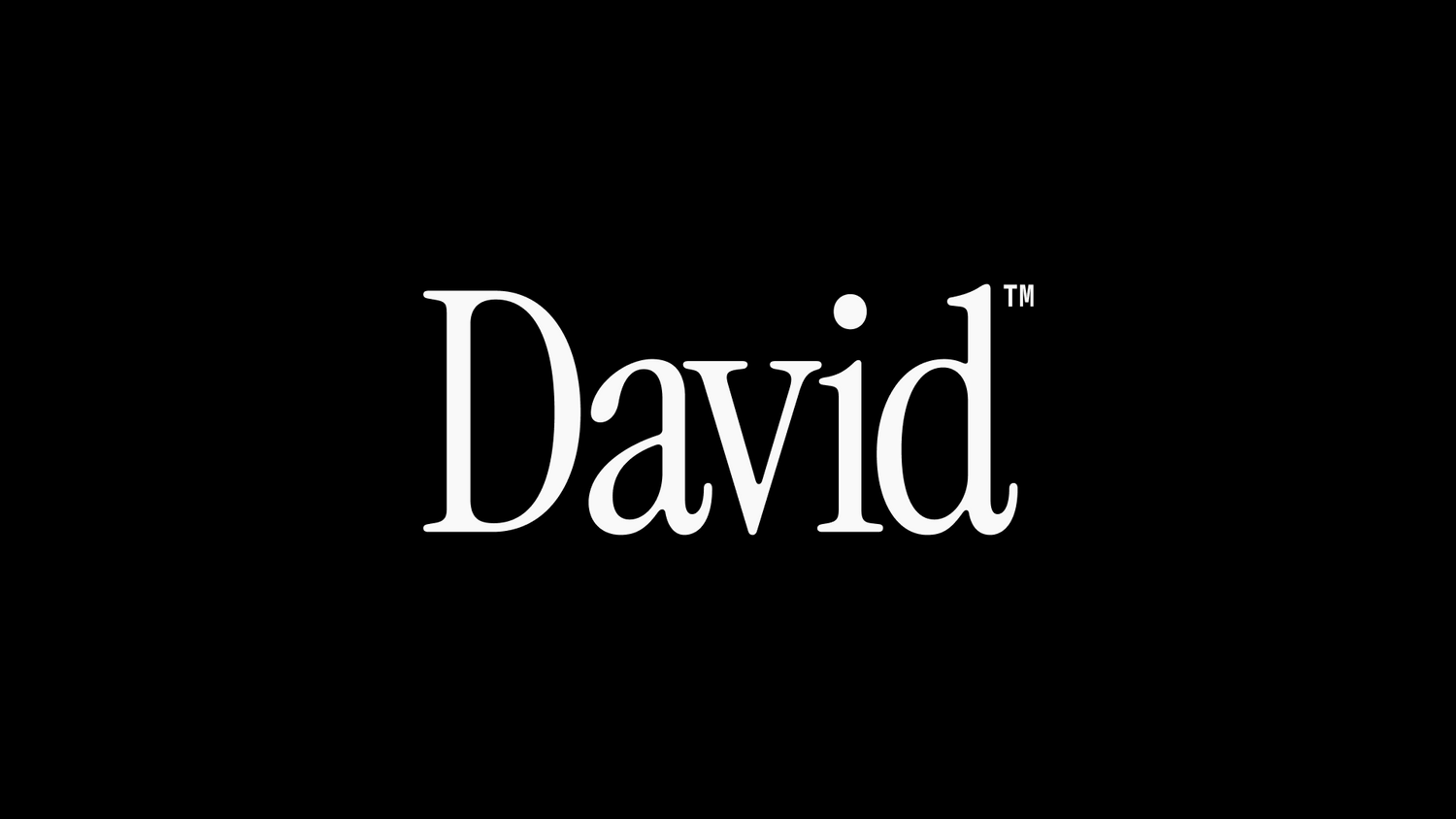 David protein logo on a black background