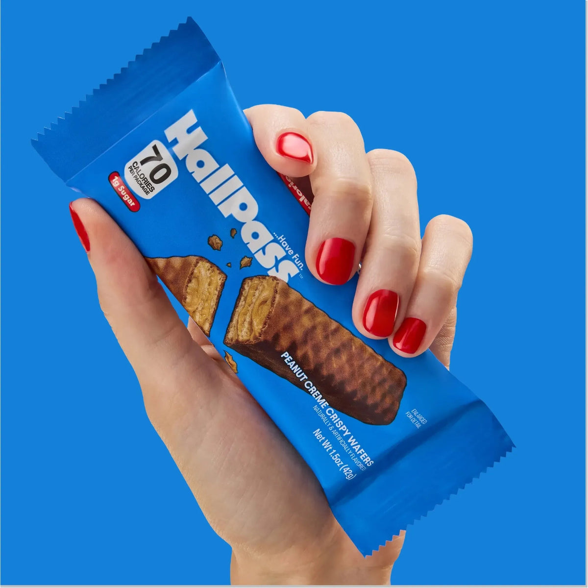 HallPass Peanut Creme Crispy Wafers 70 Calories 1g Sugar