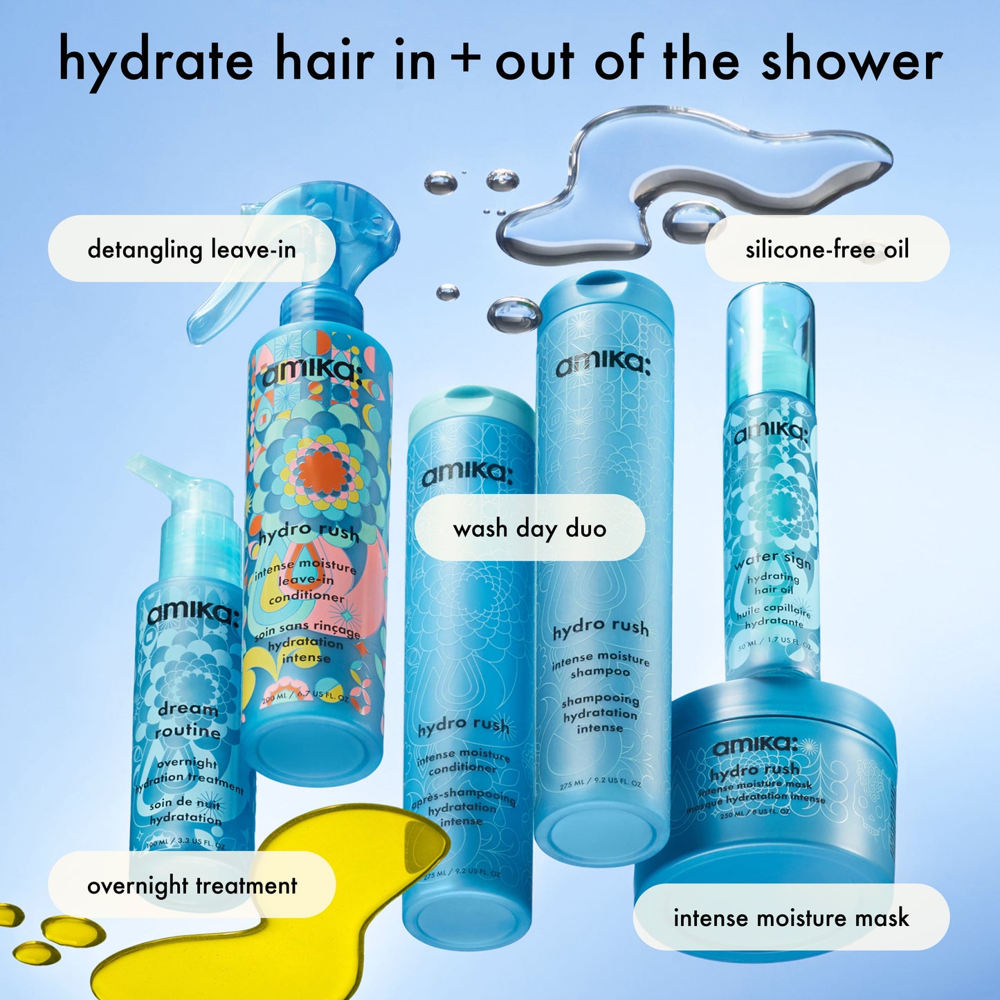 amika Hydro Rush Intense Moisture Shampoo