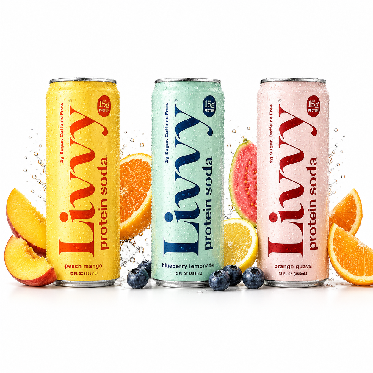 Livvy Protein Soda 15g Protein 80 Calories