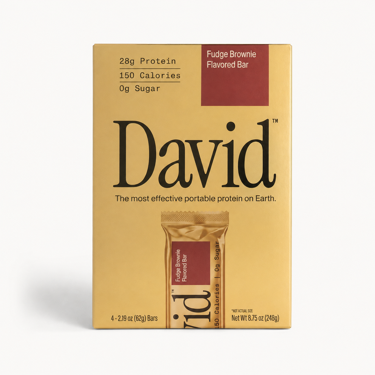 David Protein Bar Gold 28g Protein 150 Calories 0 Sugar