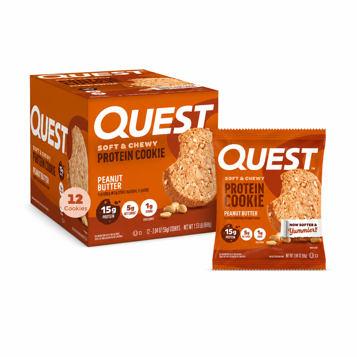 Quest Protein Cookie Soft & Chewy 15g Protein