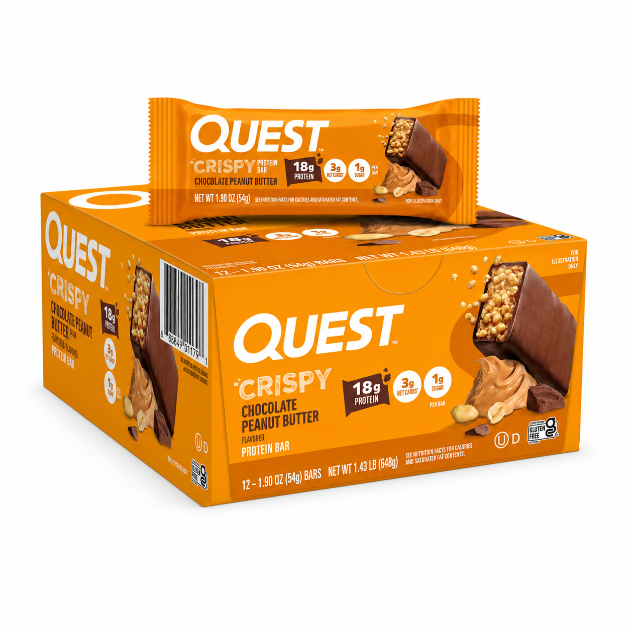Quest Crispy Hero Bars Protein Bar 15-18g Protein