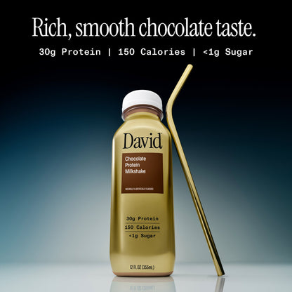 David Protein Milkshakes 30g Protein 140-150 Calories RTD
