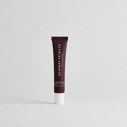 Tube of Summer Fridays lip butter balm on a beige background