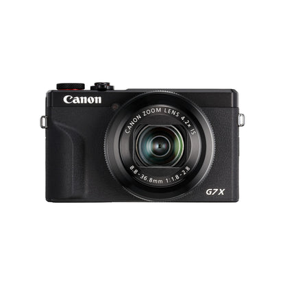 Canon PowerShot G7 X Mark III in Black, front view