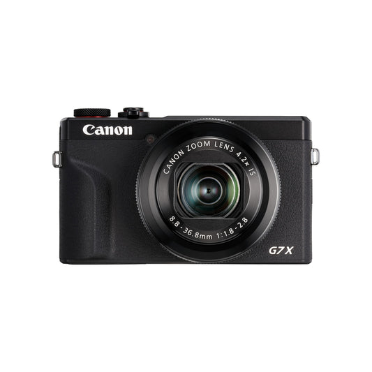 Canon PowerShot G7 X Mark III in Black, front view