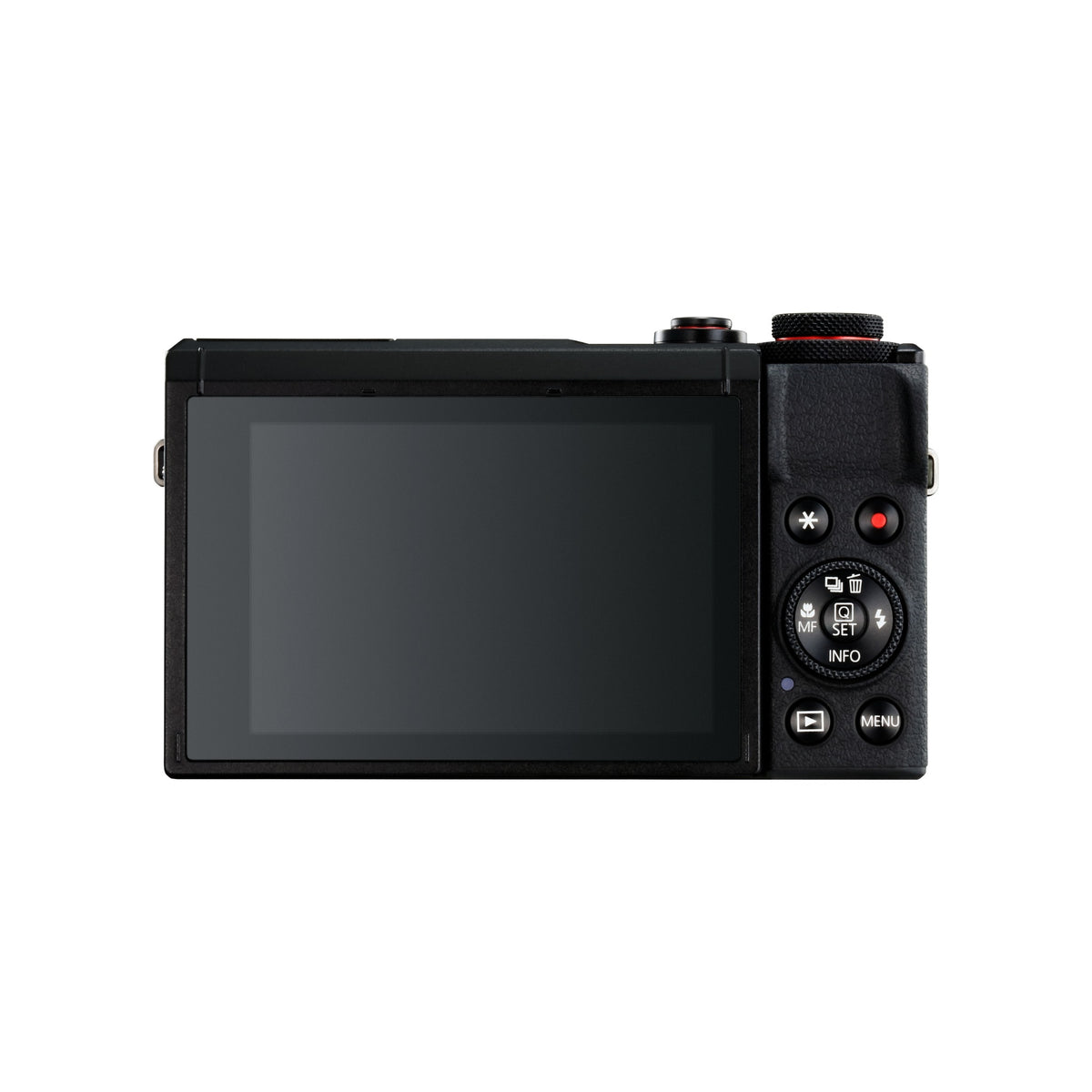 Canon PowerShot G7 X Mark III in Black, rear touchscreen view