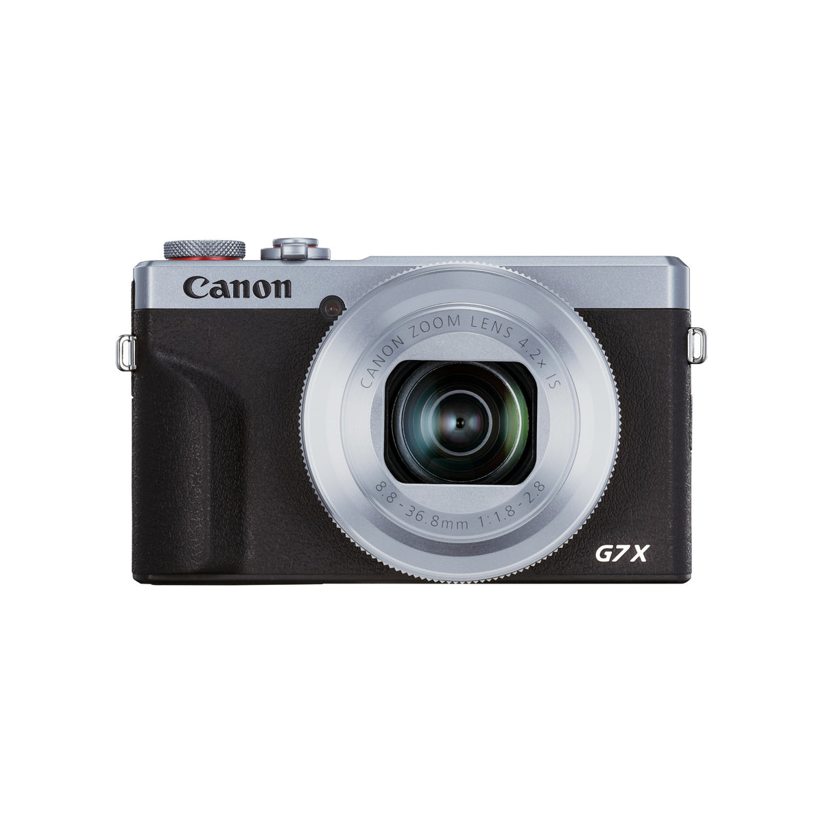 Canon PowerShot G7 X Mark III in Silver, front view