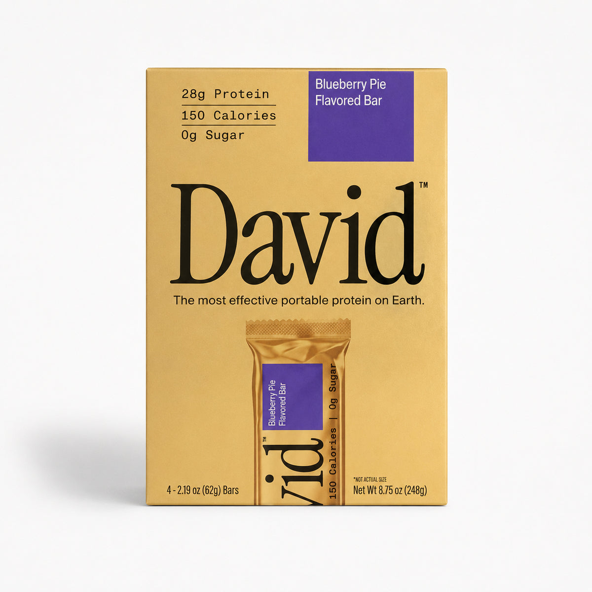 David Protein Bar Gold 28g Protein 150 Calories 0 Sugar