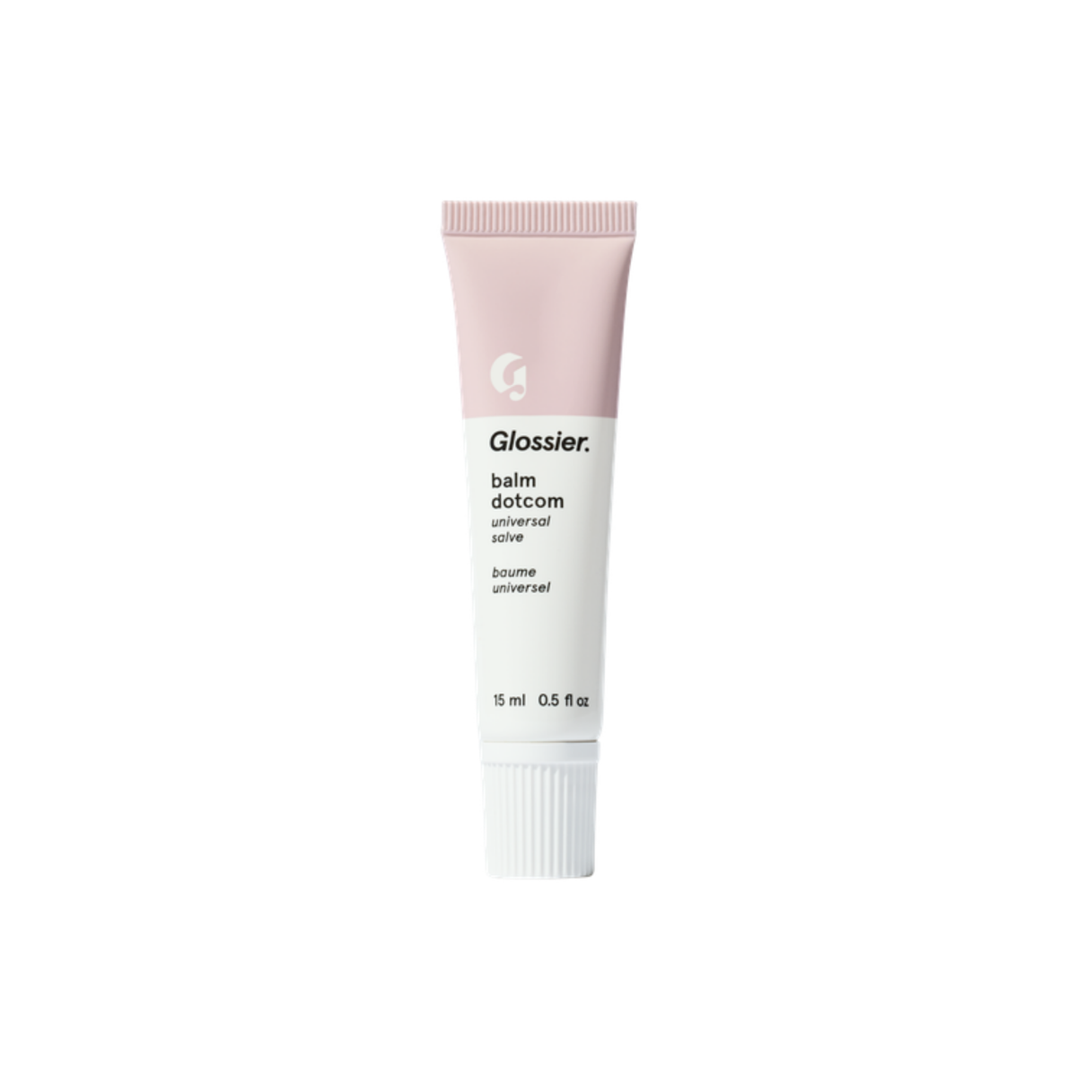 Glossier Balm Dotcom Lip Balm in Original on a white background