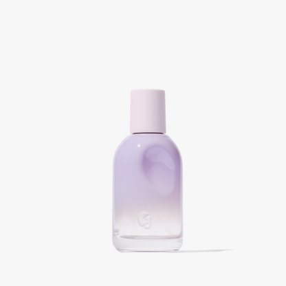 Gradient bottle of purple and clear on a white background