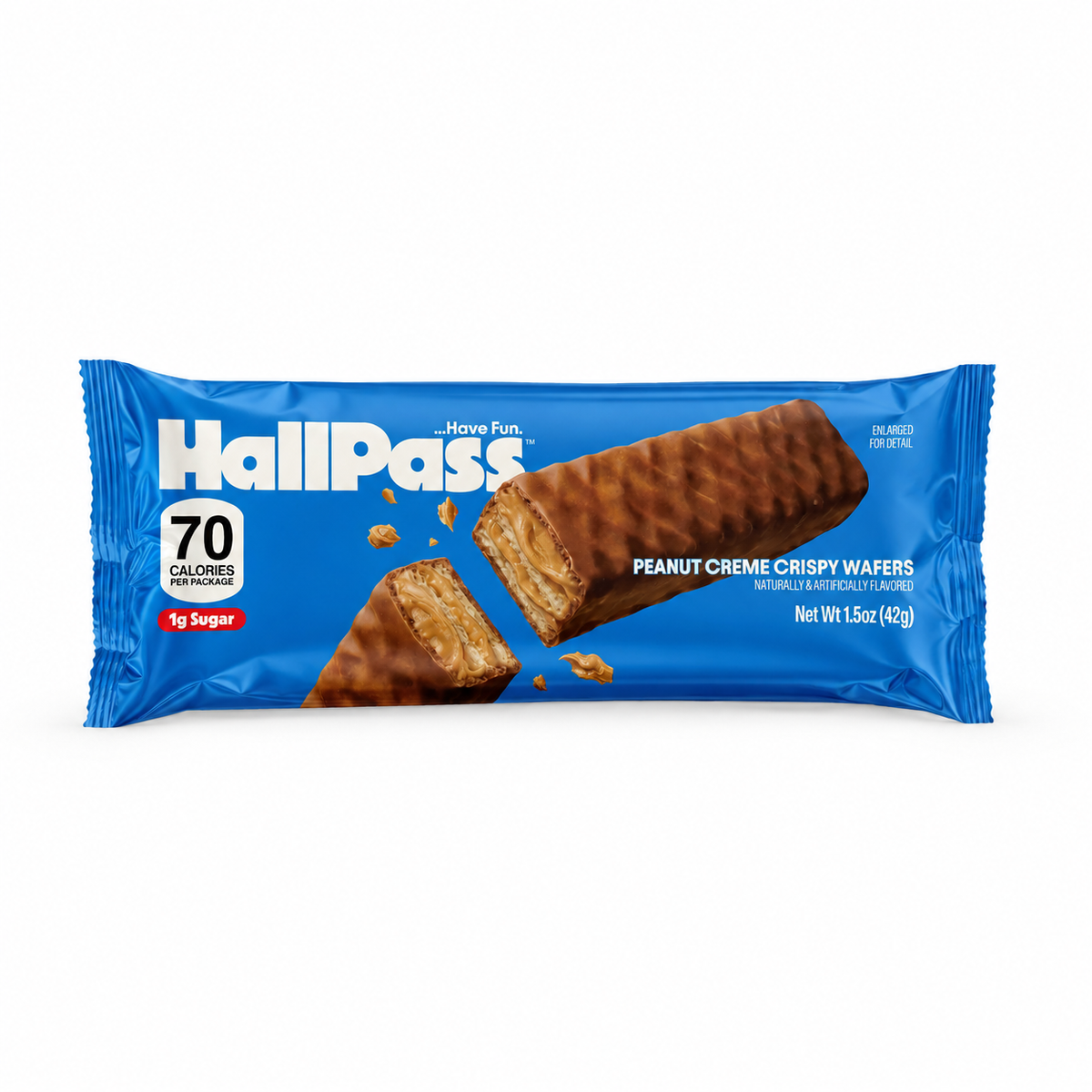HallPass Peanut Creme Crispy Wafers 70 Calories 1g Sugar
