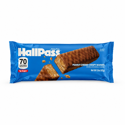 HallPass Peanut Creme Crispy Wafers 70 Calories 1g Sugar