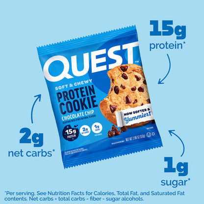 Quest Protein Cookie Soft & Chewy 15g Protein